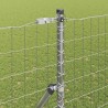 Clôture avec poteau Argenté 1,5 x 10 m Acier et PVC 529240529240