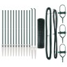 Clôture avec poteau Vert 1 x 25 m Acier et PVC 529262529262