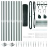 Clôture avec poteau Vert 1 x 25 m Acier et PVC 529262529262