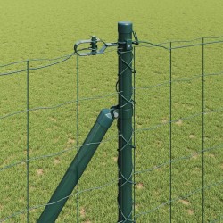 Clôture avec poteau Vert 1,6 x 10 m Acier et PVC 529267529267