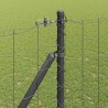 Clôture avec poteau Gris 1,5 x 10 m Acier 529270529270