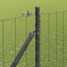 Clôture avec poteau Gris 1,6 x 10 m Acier et PVC 529276529276
