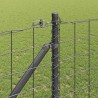 Clôture avec poteau Gris 1,4 x 10 m Acier et PVC 529279529279