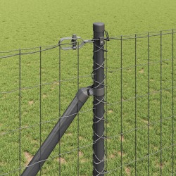 Clôture avec poteau Gris 1,4 x 10 m Acier et PVC 529281529281