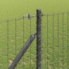 Clôture avec poteau Gris 1,2 x 10 m Acier et PVC 529283529283