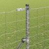Clôture avec poteau Argenté 1,6 x 10 m Acier et PVC 529293529293