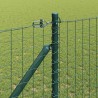 Clôture avec poteau Vert 1 x 10 m Acier et PVC 529295529295