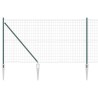 Clôture avec poteau Vert 1 x 10 m Acier et PVC 529304529304