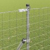 Clôture avec poteau Argenté 1,5 x 10 m Acier et PVC 529307529307