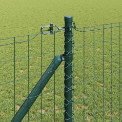 Clôture avec poteau Vert 1,2 x 10 m Acier et PVC 529310529310