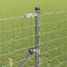 Clôture avec poteau Argenté 1 x 10 m Acier et PVC 529311529311