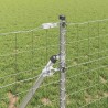 Clôture avec poteau Argenté 0,4 x 50 m Acier et PVC 529322529322