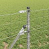 Clôture avec poteau Argenté 0,6 x 25 m Acier et PVC 529326529326