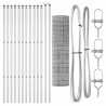 Clôture avec poteau Argenté 1,2 x 25 m Acier et PVC 529327529327