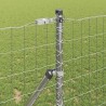 Clôture avec poteau Argenté 1 x 25 m Acier et PVC 529329529329