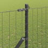 Clôture avec poteau Gris 1,6 x 10 m Acier et PVC 529345529345