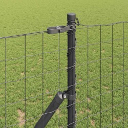 Clôture avec poteau Gris 1,2 x 10 m Acier 529349529349