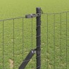Clôture avec poteau Gris 1,2 x 10 m Acier 529349529349