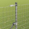 Clôture avec poteau Argenté 1,5 x 10 m Acier et PVC 529357529357