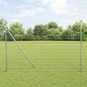 Clôture avec poteau Argenté 1,5 x 10 m Acier et PVC 529360529360