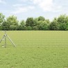 Clôture avec poteau Argenté 0,8 x 25 m Acier et PVC 529364529364