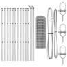 Clôture avec poteau Argenté 0,6 x 25 m Acier et PVC 529366529366