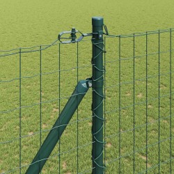 Clôture avec poteau Vert 1,6 x 10 m Acier et PVC 529368529368