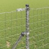 Clôture avec poteau Argenté 1 x 10 m Acier et PVC 529380529380