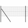 Poteau de clôture. Gris 50 x 0,4 m (maille 19 x 19 mm) 529388529388
