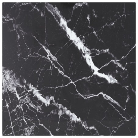 Dessus de table noir 50x50 cm 6 mm verre trempé design marbre 529397529397