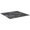 Dessus de table noir 50x50 cm 6 mm verre trempé design marbre 529397529397