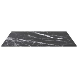 Dessus de table noir 50x50 cm 6 mm verre trempé design marbre 529397529397