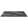 Dessus de table noir 50x50 cm 6 mm verre trempé design marbre 529397529397