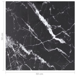 Dessus de table noir 50x50 cm 6 mm verre trempé design marbre 529397529397