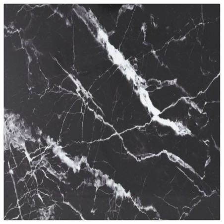Dessus de table noir 80x80 cm 6 mm verre trempé design marbre 529402529402