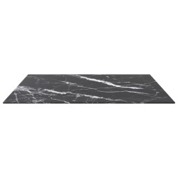 Dessus de table noir 80x80 cm 6 mm verre trempé design marbre 529402529402
