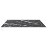 Dessus de table noir 80x80 cm 6 mm verre trempé design marbre 529402529402