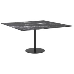 Dessus de table noir 80x80 cm 6 mm verre trempé design marbre 529402529402