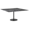 Dessus de table noir 80x80 cm 6 mm verre trempé design marbre 529402529402
