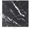 Dessus de table noir 80x80 cm 6 mm verre trempé design marbre 529402529402