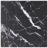 Dessus de table noir 70x70 cm 6 mm verre trempé design marbre 529403529403