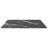 Dessus de table noir 70x70 cm 6 mm verre trempé design marbre 529403529403