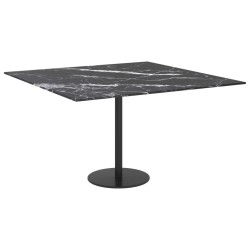 Dessus de table noir 70x70 cm 6 mm verre trempé design marbre 529403529403
