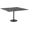Dessus de table noir 70x70 cm 6 mm verre trempé design marbre 529403529403