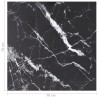 Dessus de table noir 70x70 cm 6 mm verre trempé design marbre 529403529403