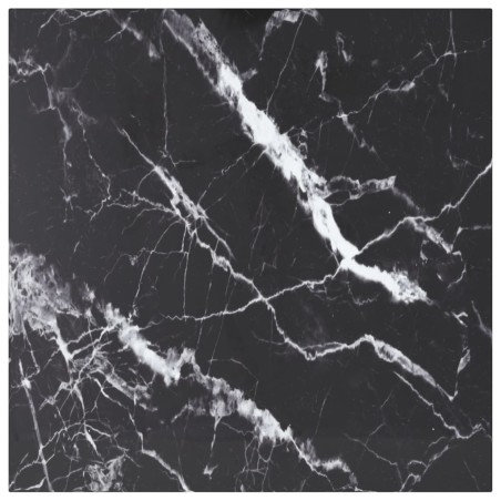 Dessus de table noir 60x60 cm 6 mm verre trempé design marbre 529404529404