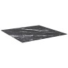 Dessus de table noir 60x60 cm 6 mm verre trempé design marbre 529404529404
