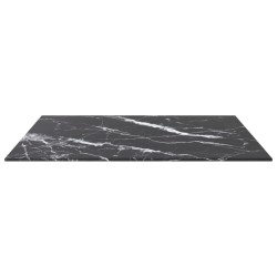 Dessus de table noir 60x60 cm 6 mm verre trempé design marbre 529404529404
