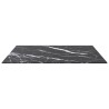 Dessus de table noir 60x60 cm 6 mm verre trempé design marbre 529404529404