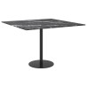Dessus de table noir 60x60 cm 6 mm verre trempé design marbre 529404529404